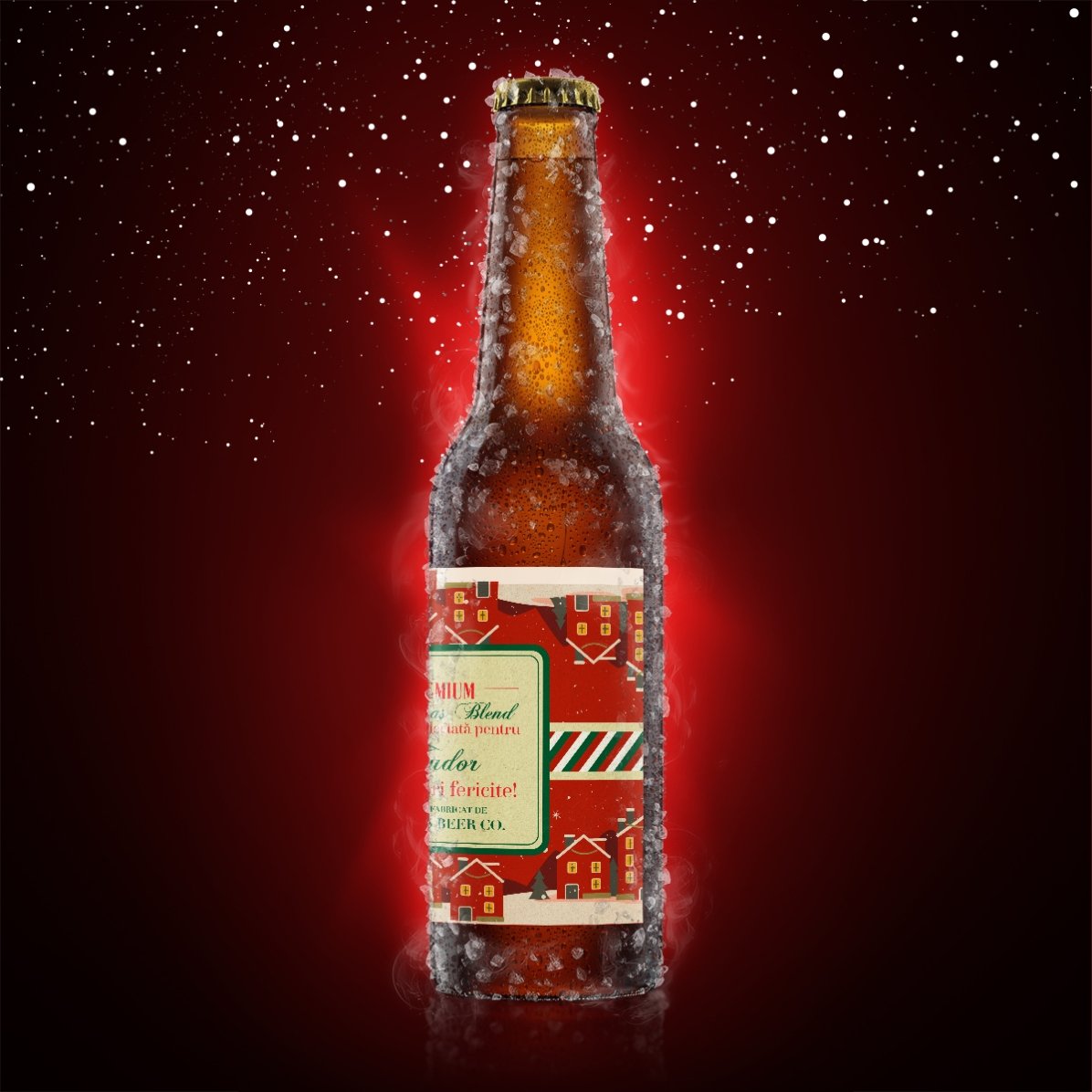 Bier mit individueller Beschriftung – Vintage Christmas Blend