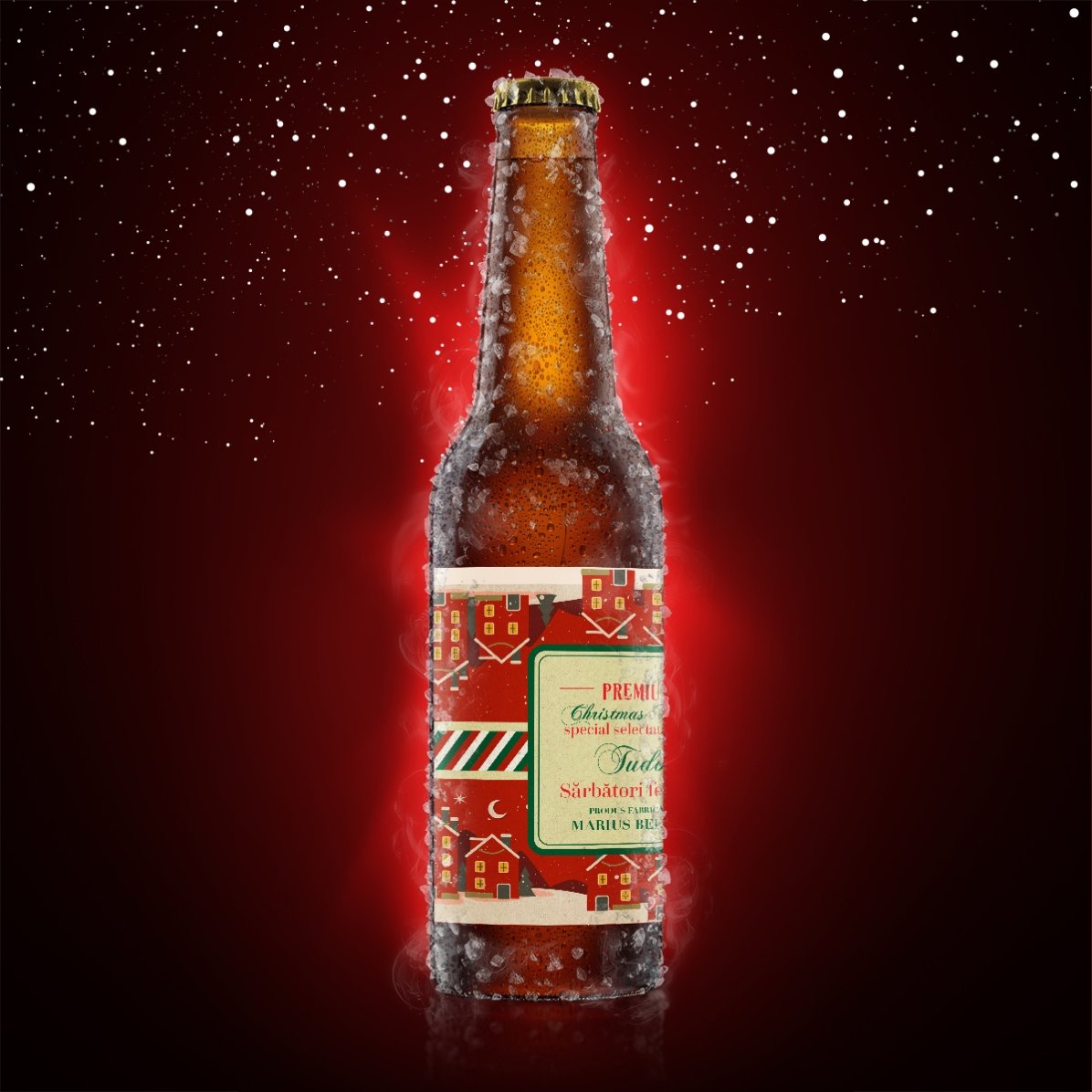 Bier mit individueller Beschriftung – Vintage Christmas Blend