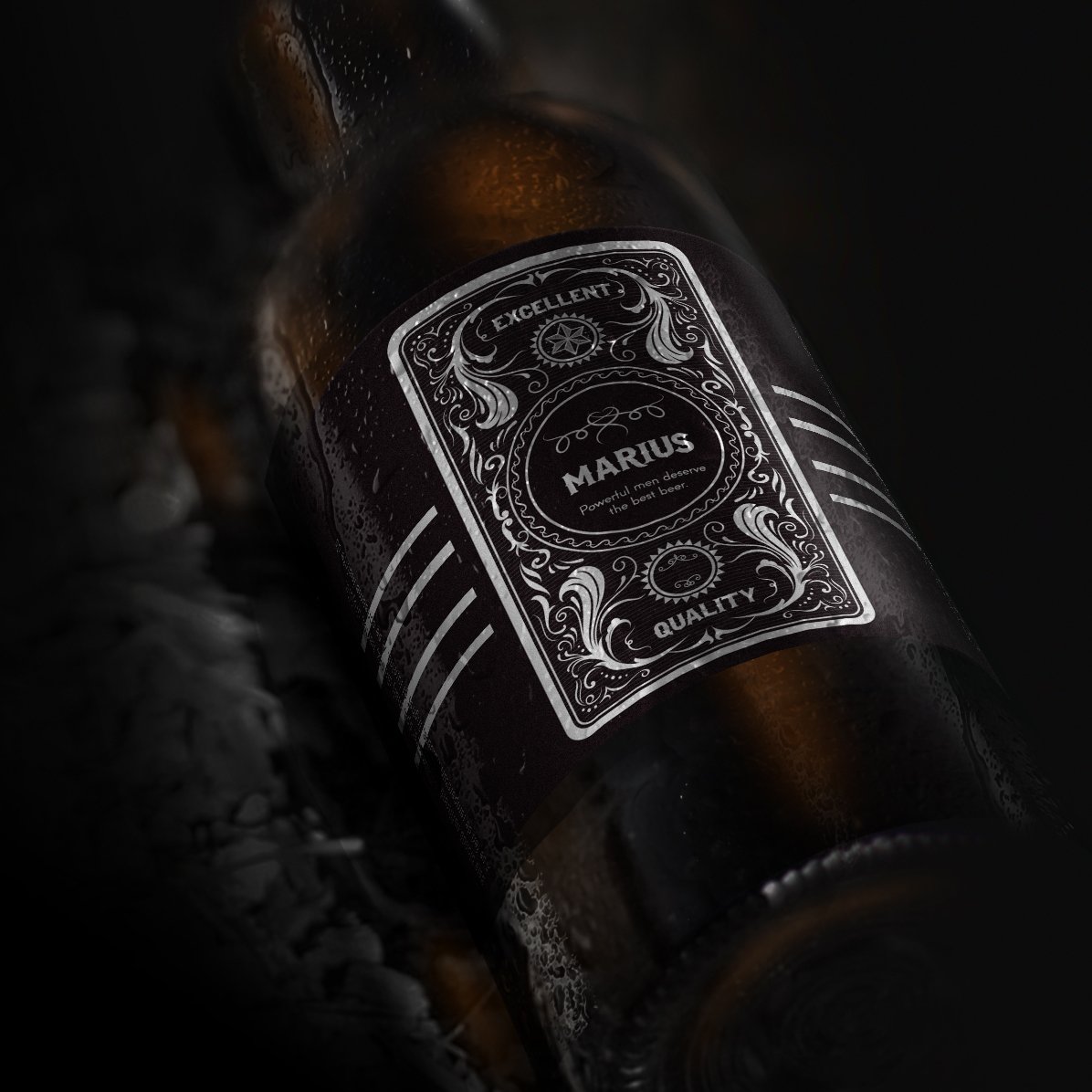 Personalised beer with text - Western