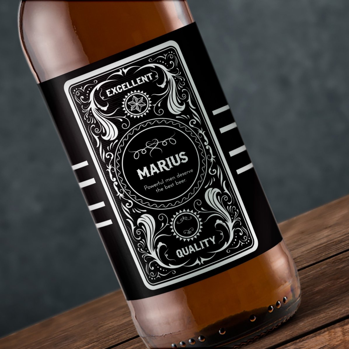 Personalised beer with text - Western
