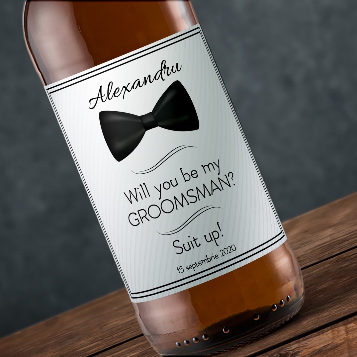 Bier mit individueller Aufschrift – „Willst du mein Trauzeuge sein?“