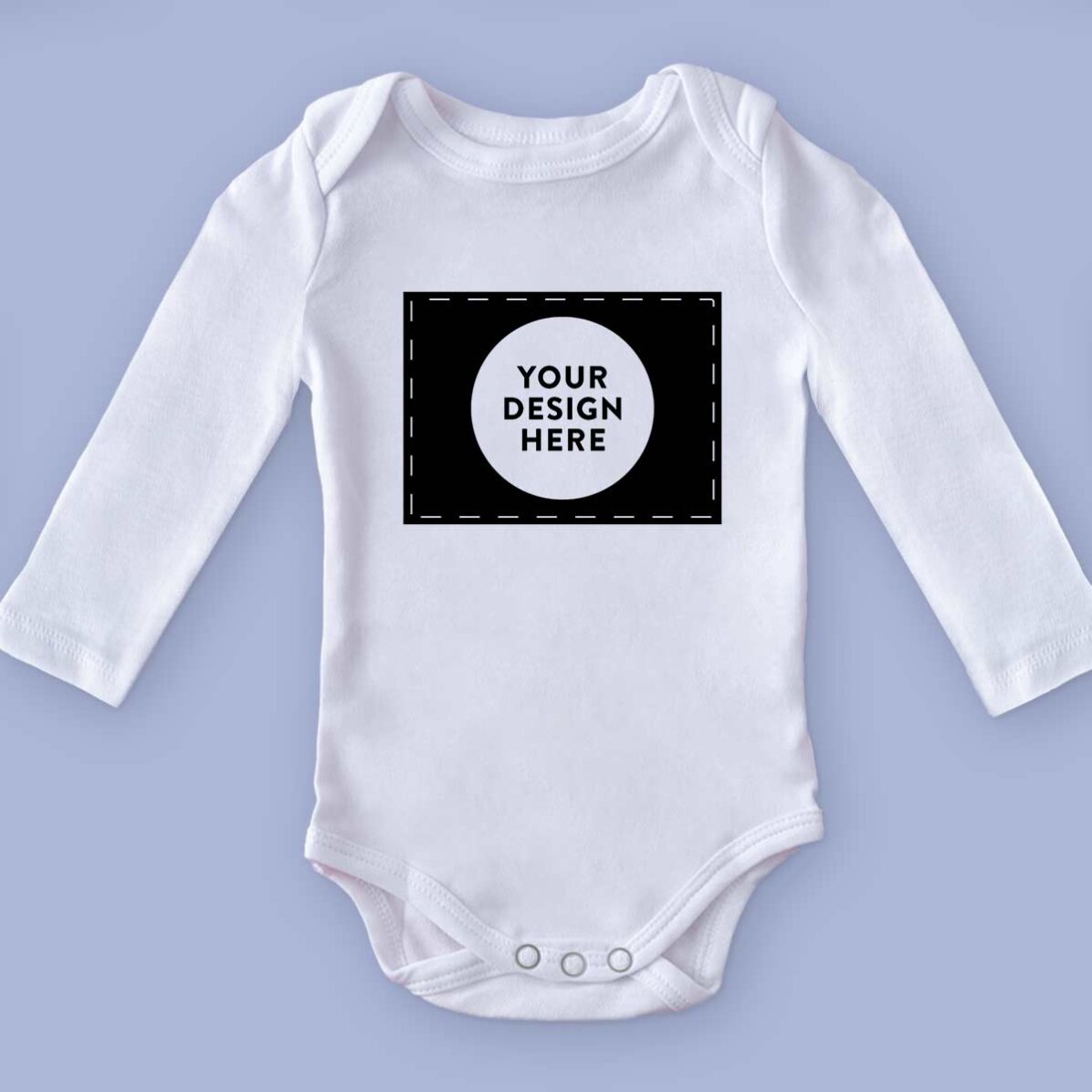 Personalisierter Baby-Body mit deinem Bild im Querformat