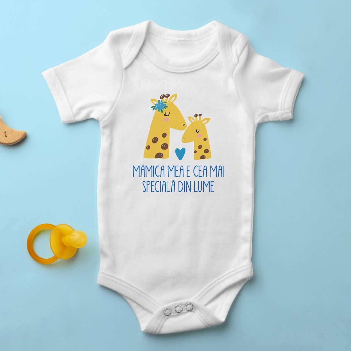 Personalisierter Baby-Body mit einer Botschaft für Mütter