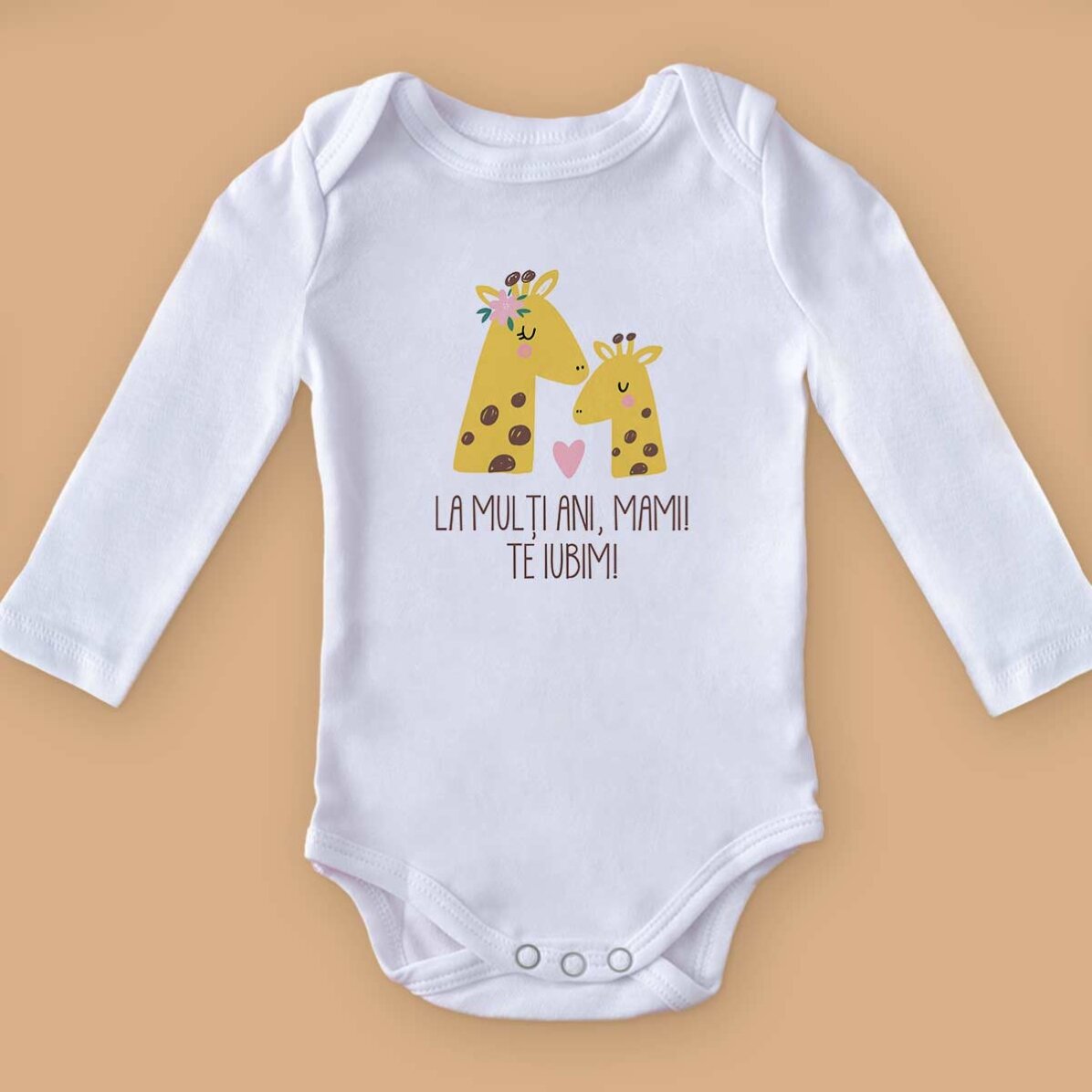 Personalisierter Baby-Body mit einer Botschaft für Mütter