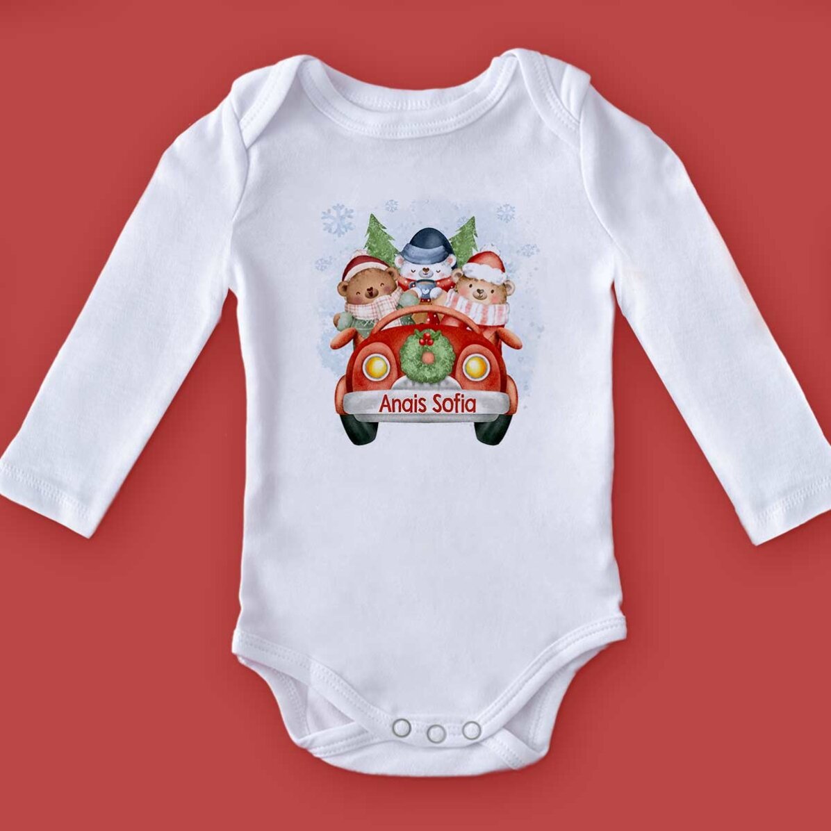 Personalisierter Baby-Body mit Aufdruck – Christmas