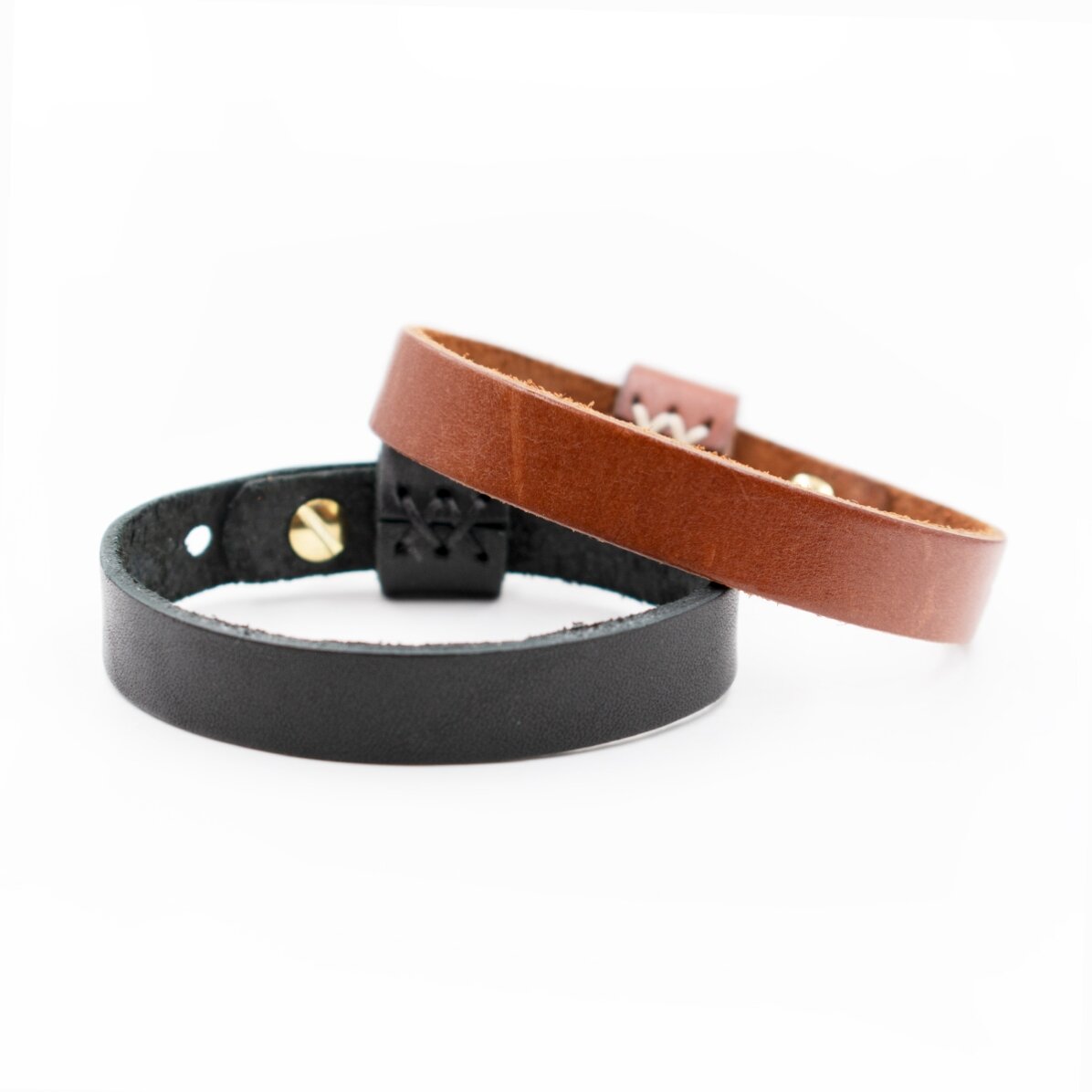 Leather bracelet personalised with initials and Virgo zodiac sign