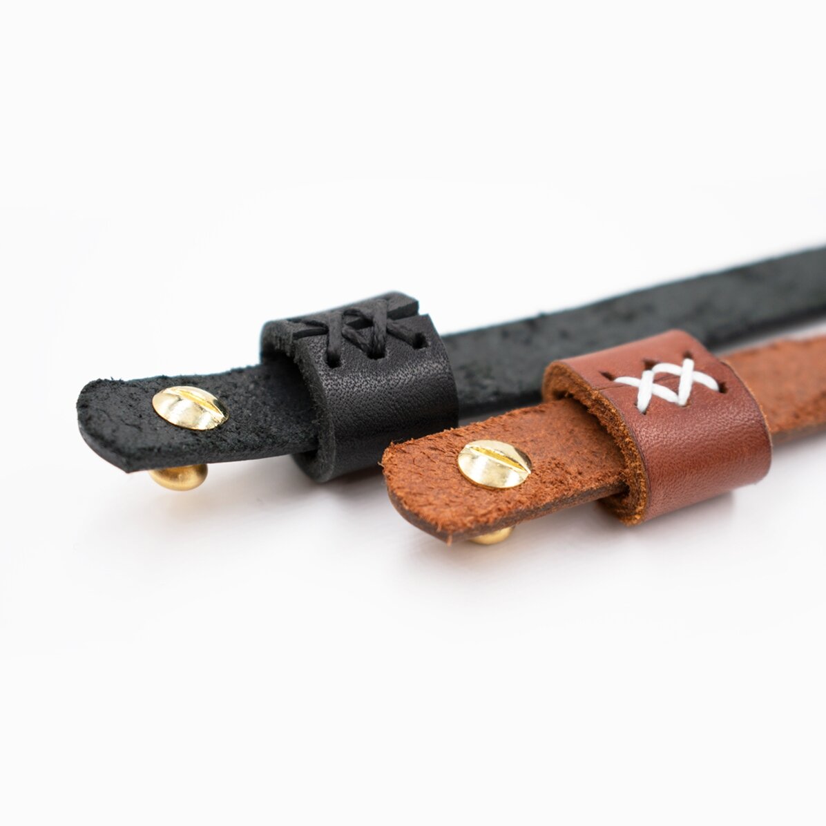 Personalisiertes Lederarmband mit Namen für Damen – Halbmond