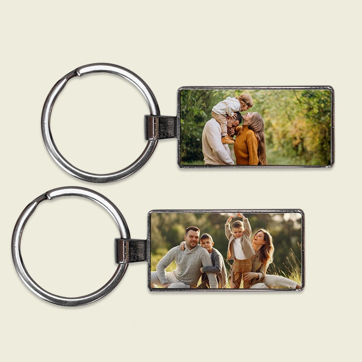 Personalisierter Schlüsselanhänger mit 2 Fotos