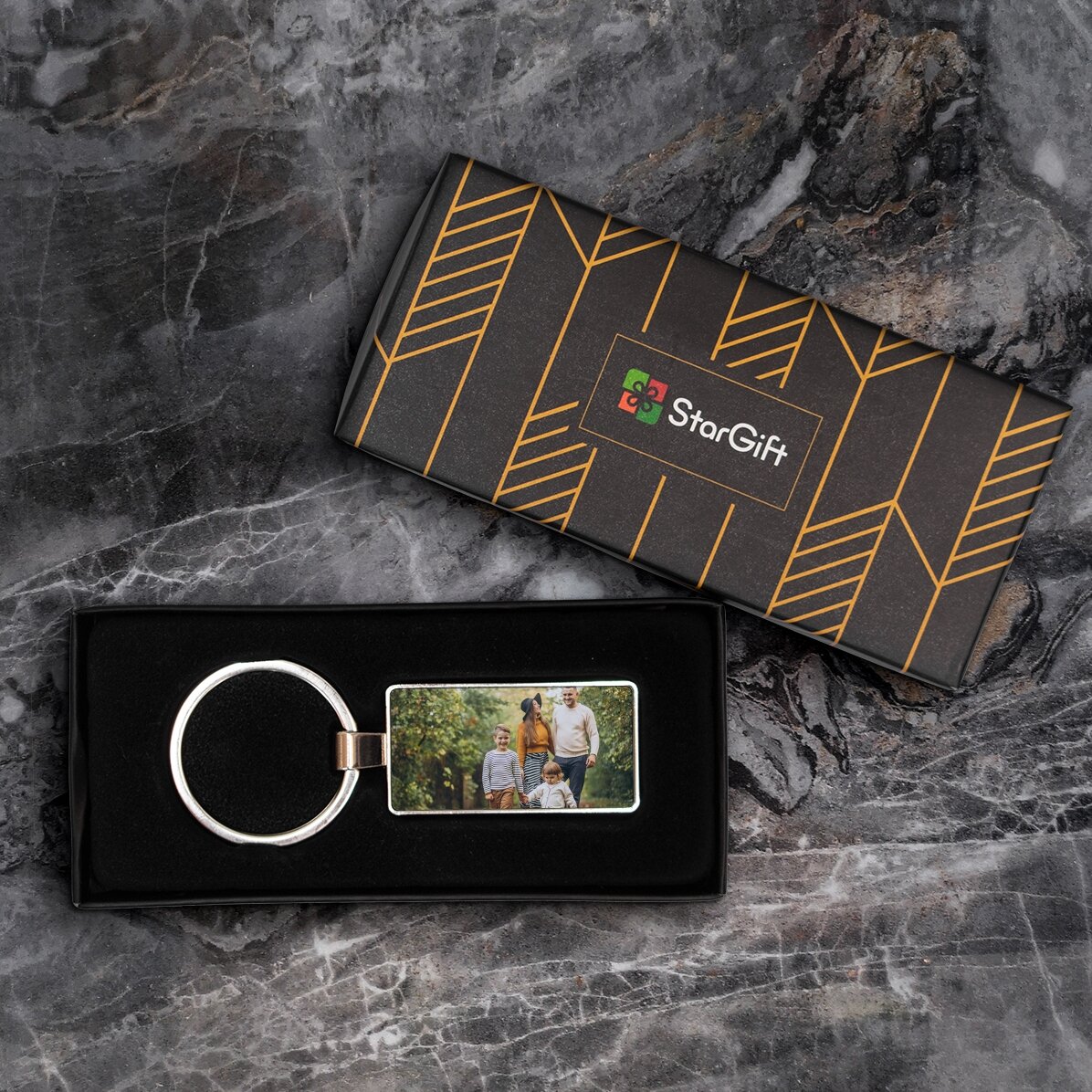 Personalisierter Schlüsselanhänger mit 2 Fotos