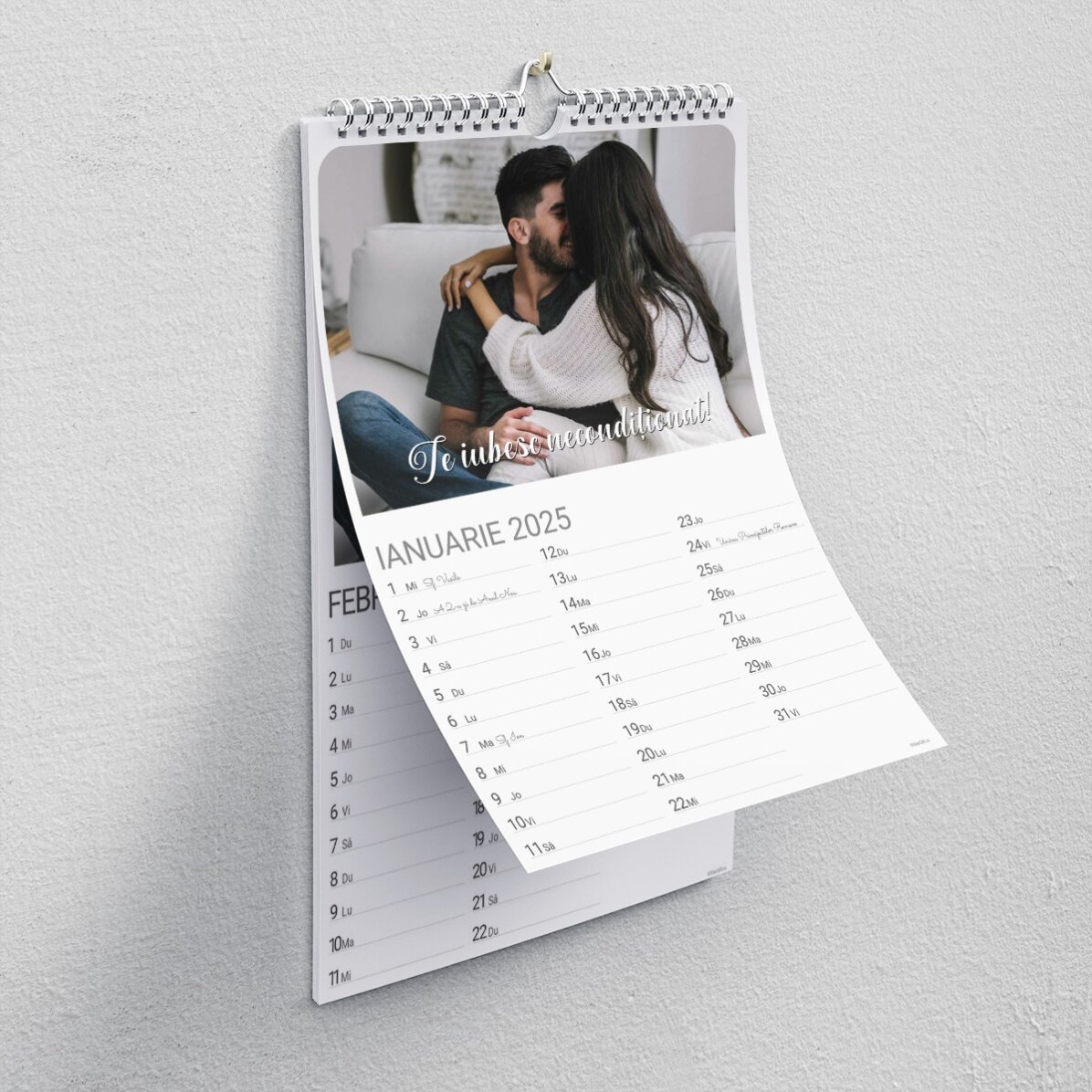 Individuell gestalteter Kalender mit Fotos und einer Botschaft – Besondere Momente
