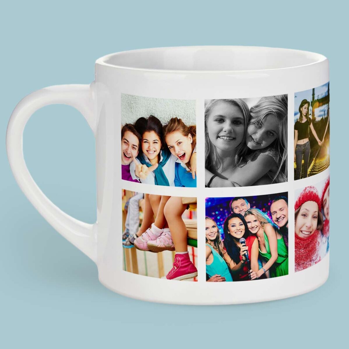 Personalisierte Espressotasse mit 12 Fotos