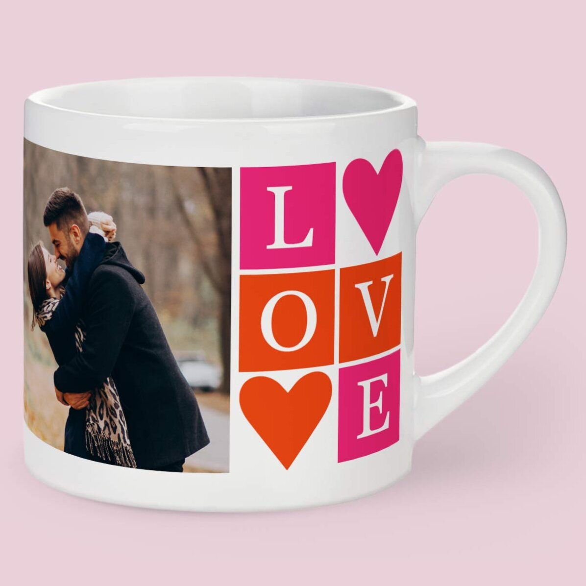 Personalisierte Espressotasse mit 2 Fotos – LOVE