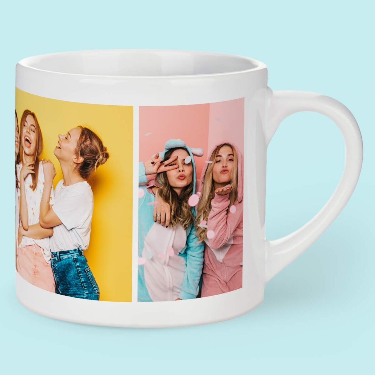 Personalisierte Espressotasse mit 5 Fotos und Text – Die schönsten Erinnerungen