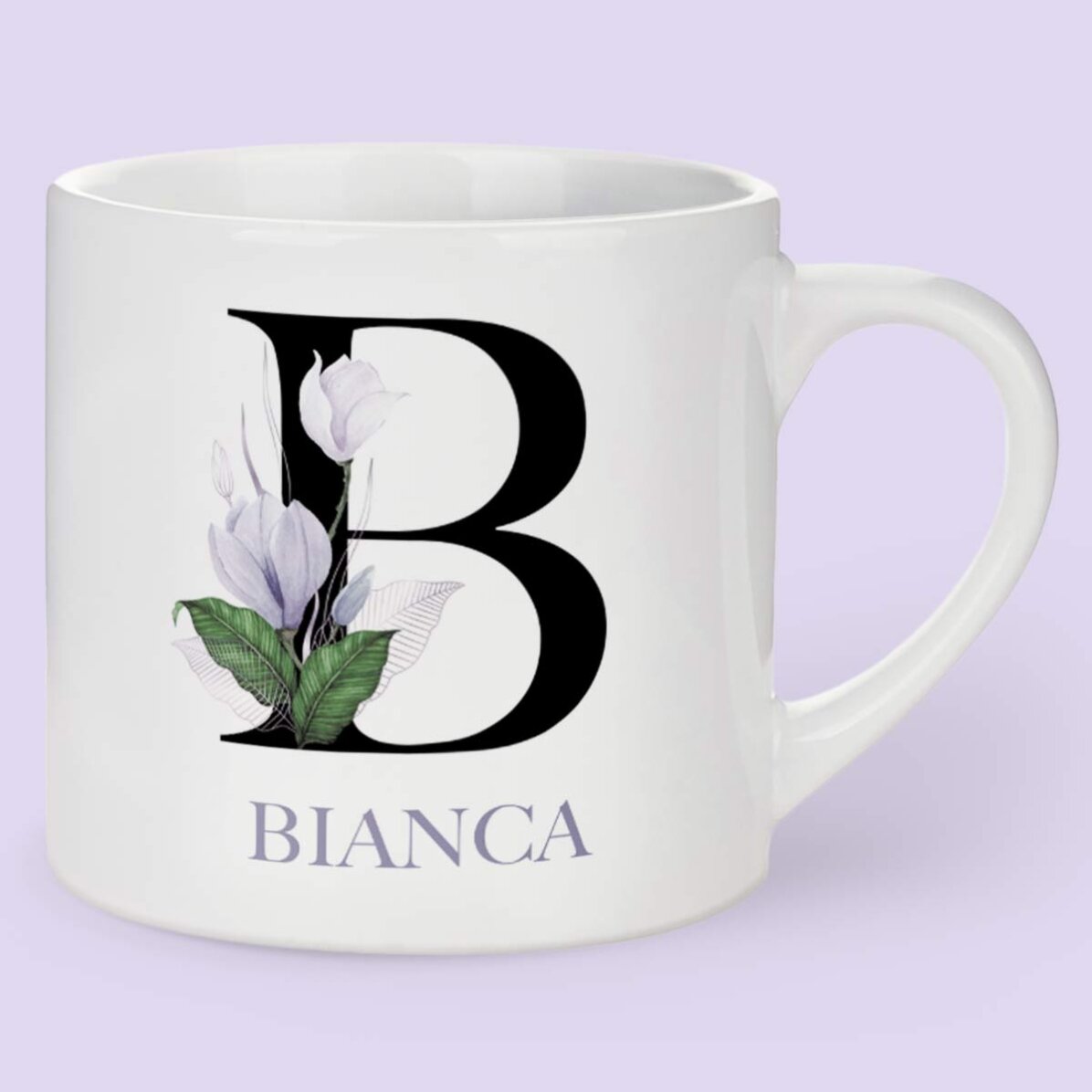 Personalisierte Espressotasse mit Initiale und Namen