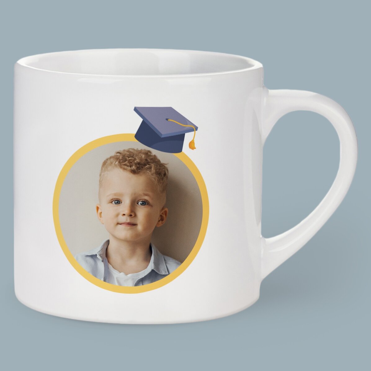 Personalisierte Tasse mit Botschaft für Kinder – Schulabschluss