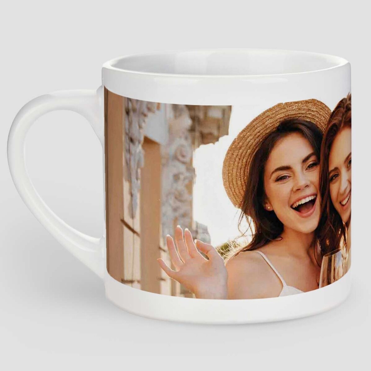 Personalisierte Espressotasse mit einem Querformat-Foto
