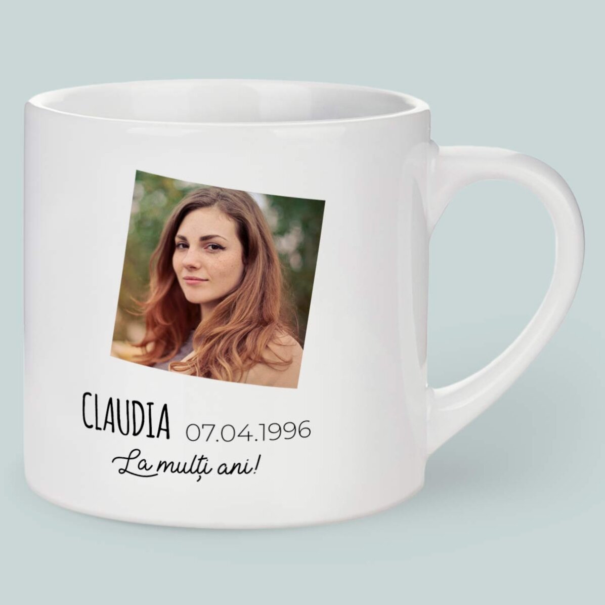 Personalisierte Espressotasse mit Foto und Text – Sternzeichen Widder