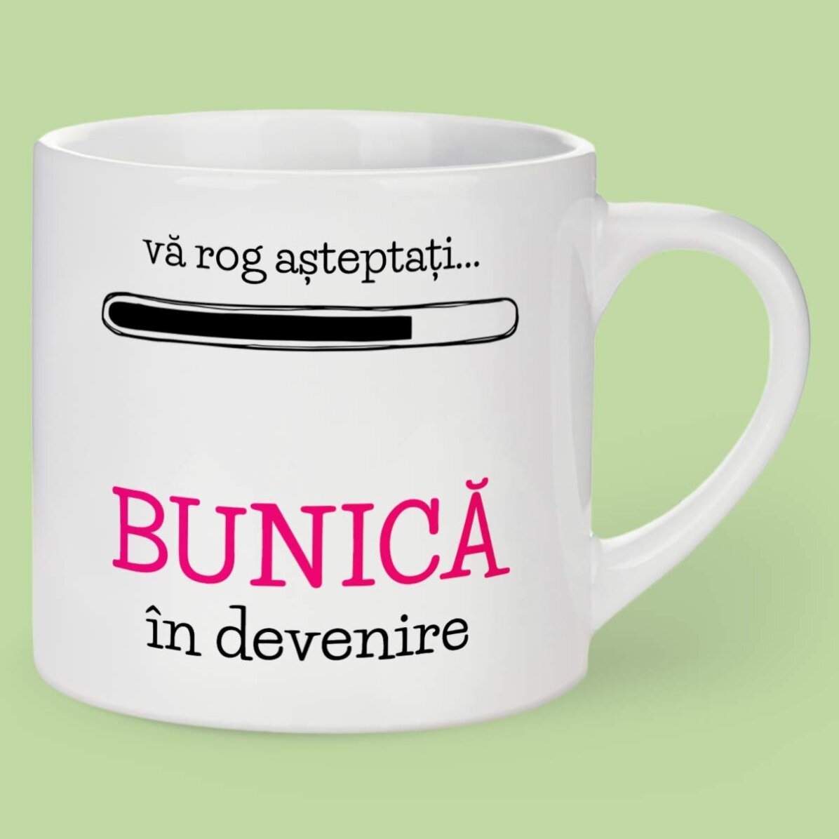 Personalisierte Espressotasse mit Aufdruck – „Oma in spe“
