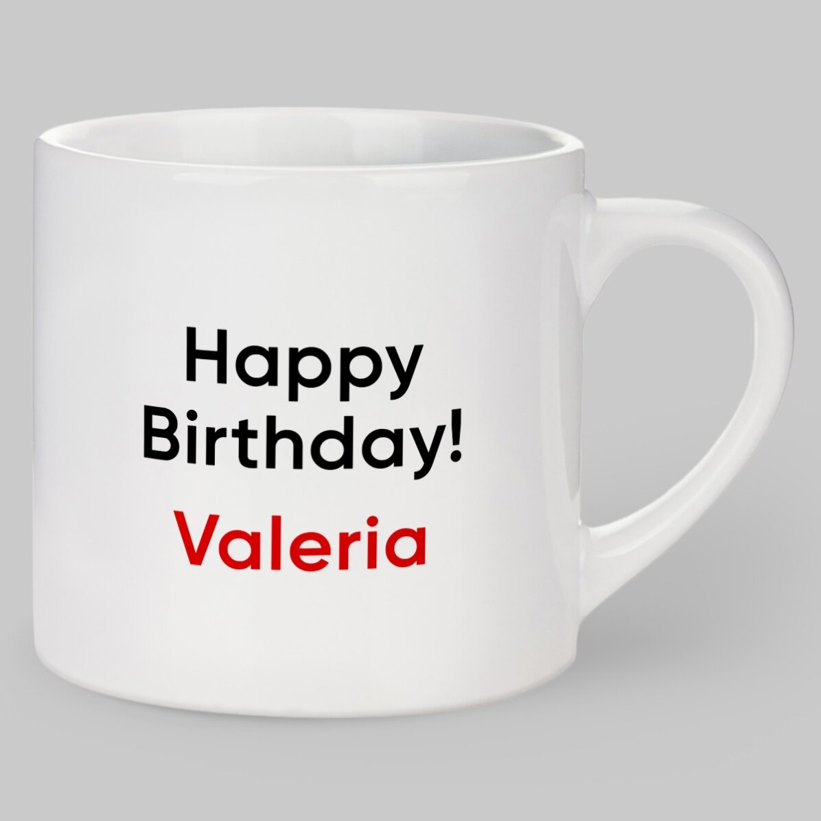 Personalisierte Espressotasse mit Aufdruck – Happy Birthday!