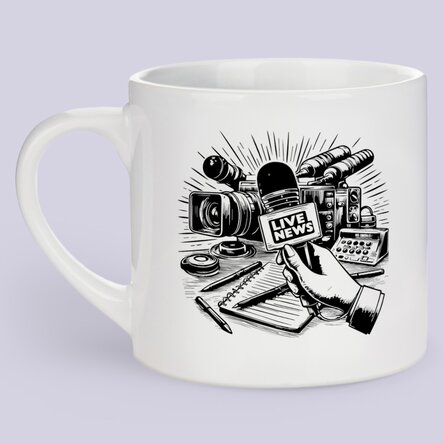 Personalised espresso cup with text - Journalist
