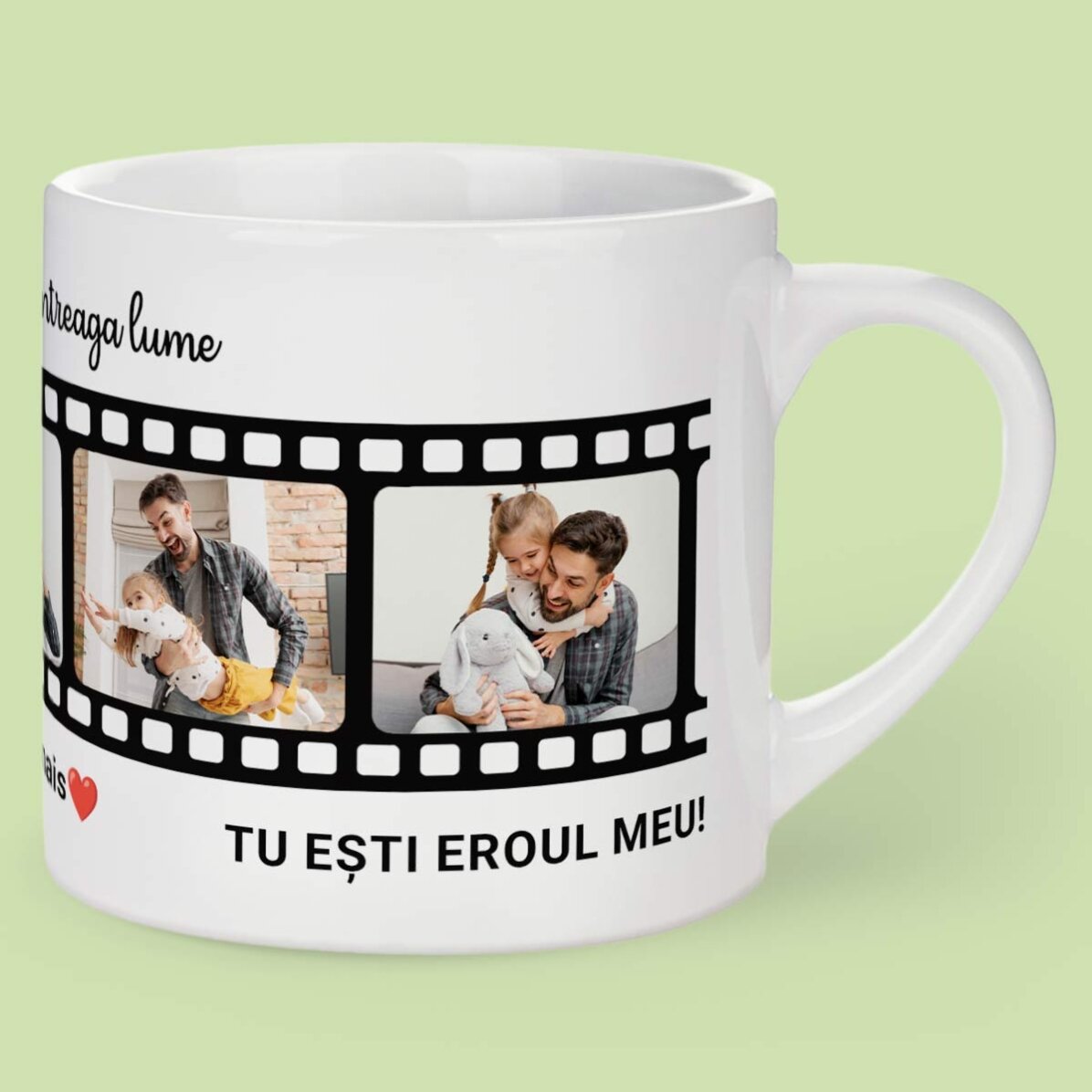 Personalisierte Espressotasse mit Text und 5 Fotos – Die schönsten Erinnerungen