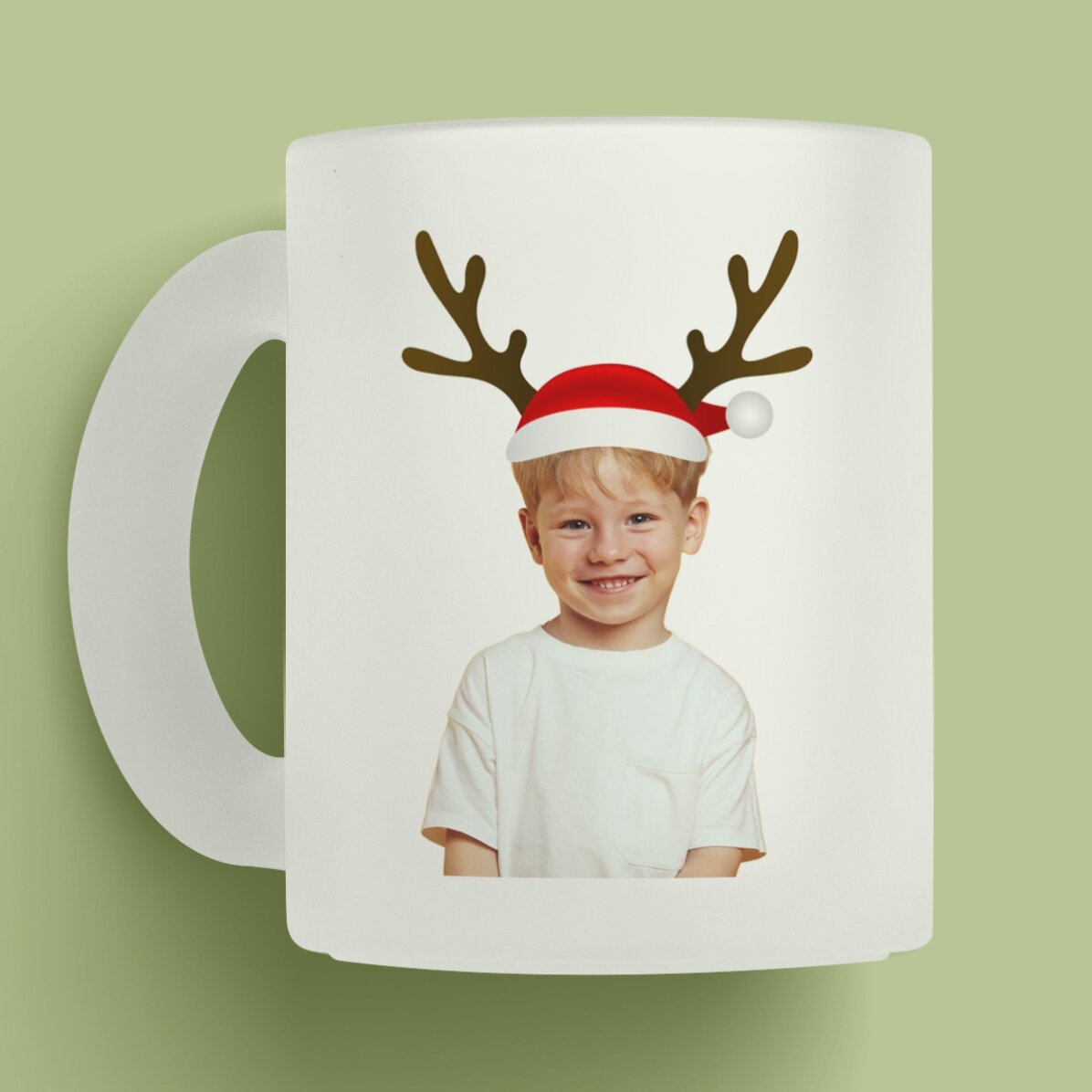 Personalisierter Becher mit Foto und Botschaft – Ren