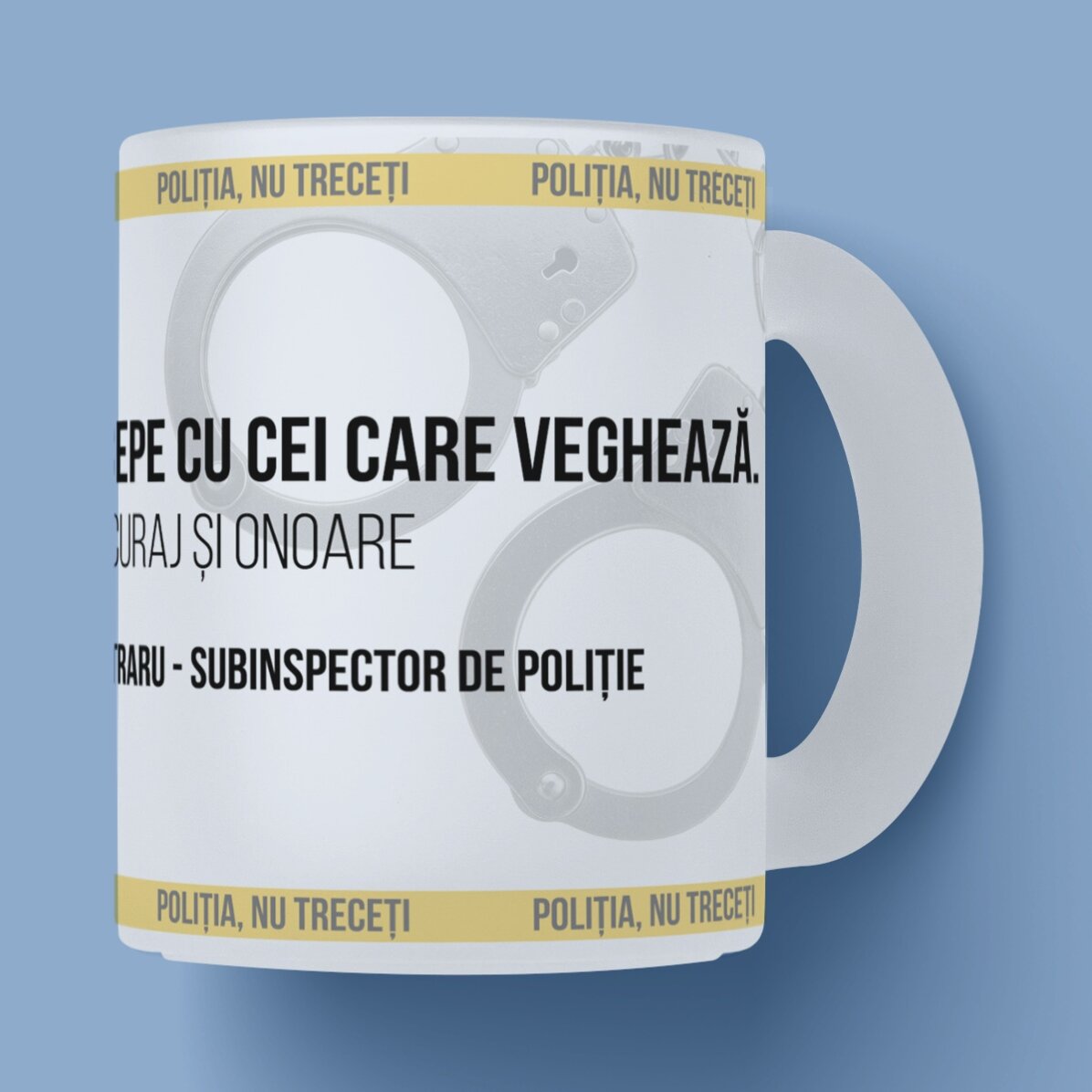 Personalisierter Becher mit Text – Der beste Polizist