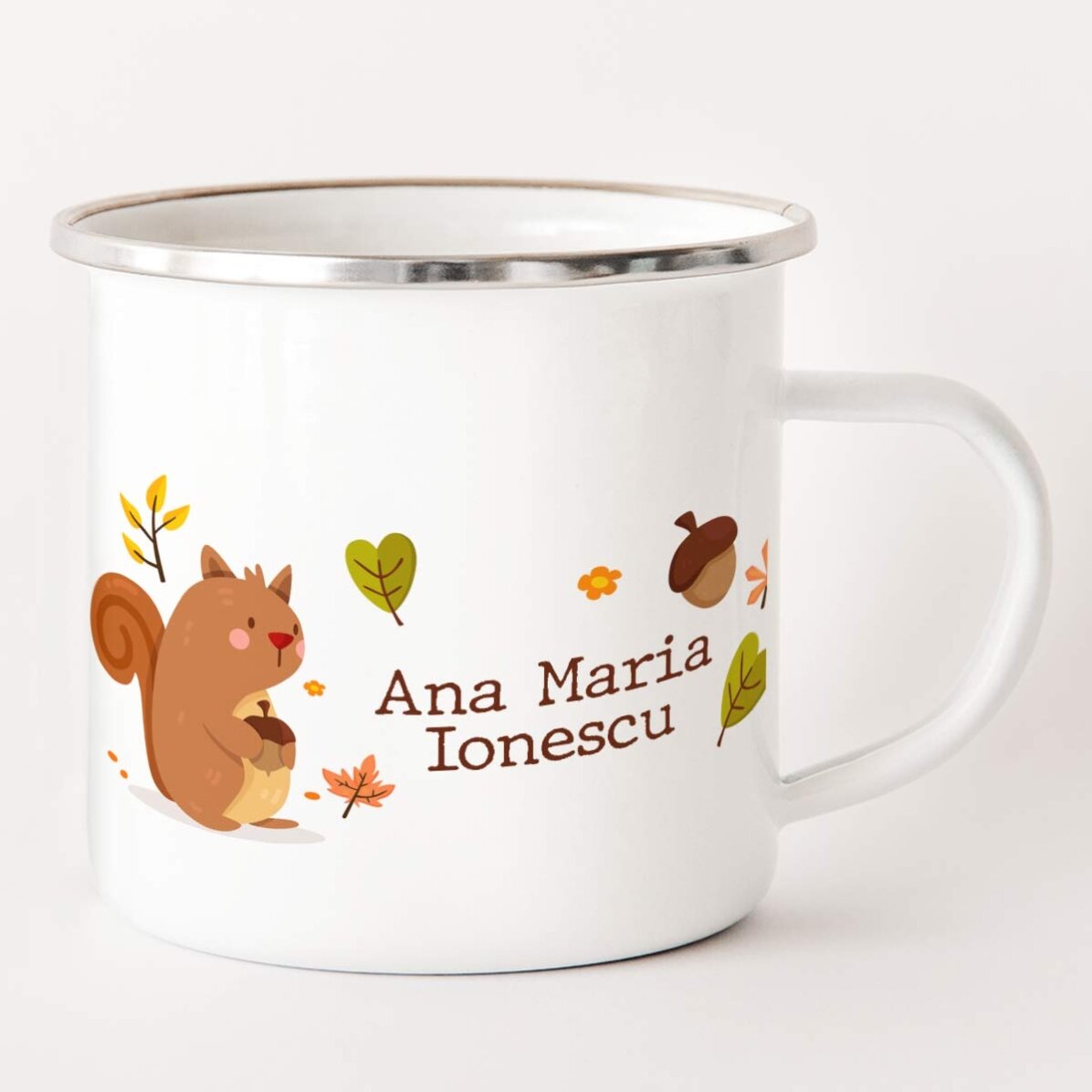 Enamelled metal mug for children - Autumn