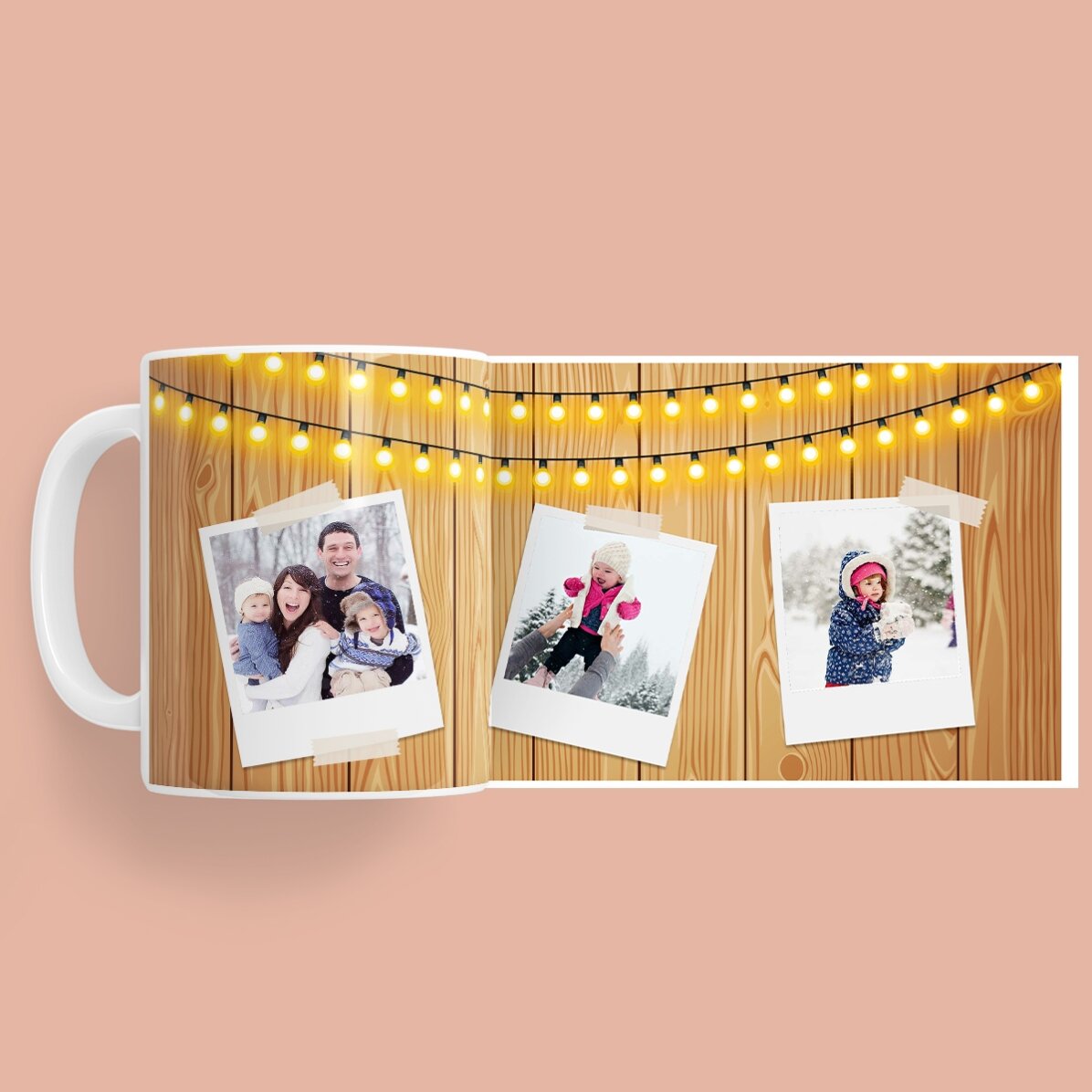 Personalisierte Tasse mit 3 Weihnachtsmotiven