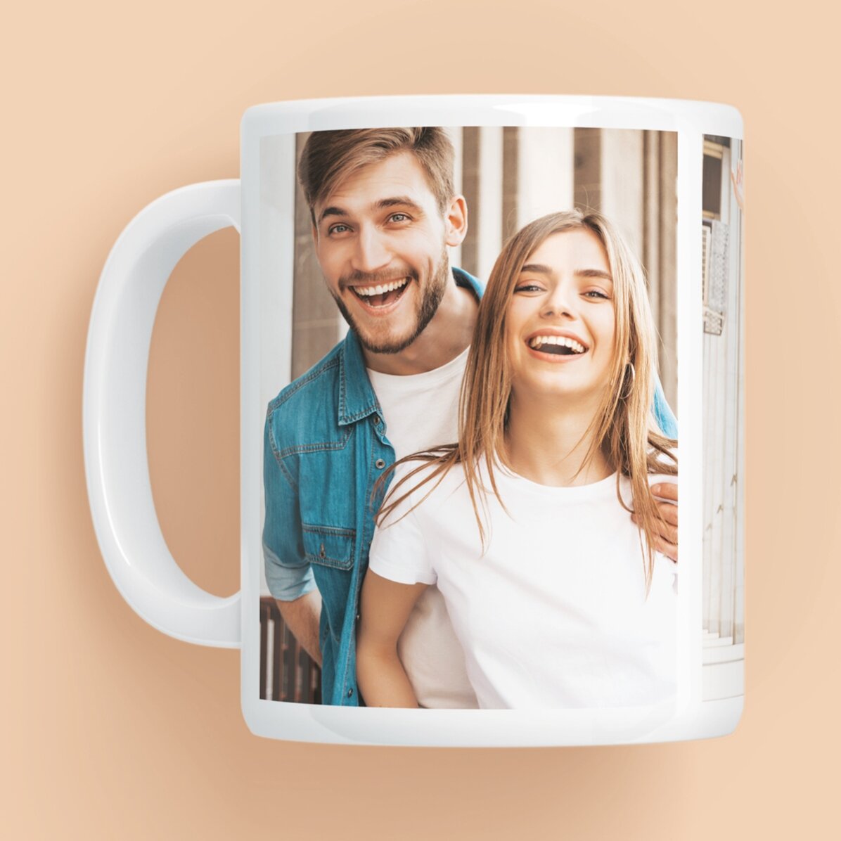 Personalisierte Tasse mit 3 Fotos