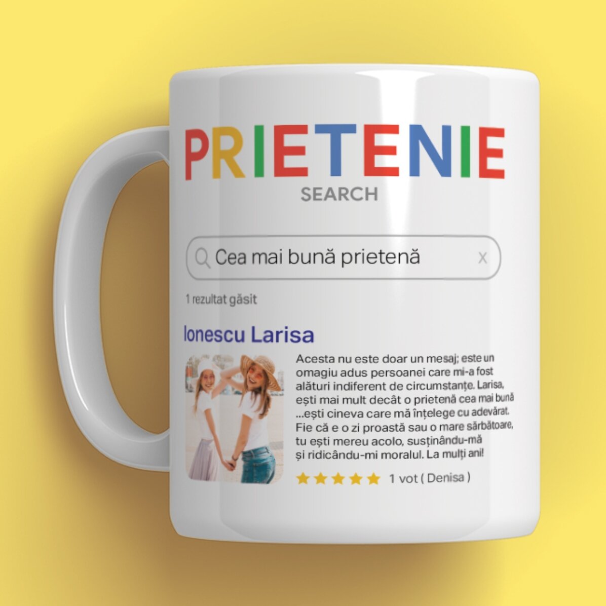 Personalisierte Tasse mit 9 Fotos und Text – Suche