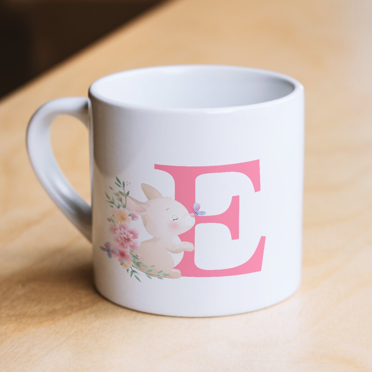 Personalised mug with initial for children