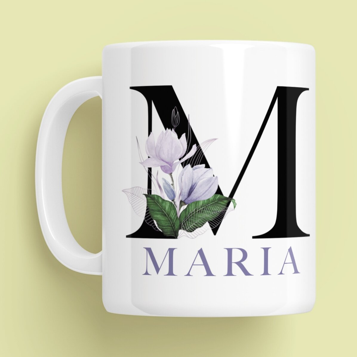 Personalisierter Becher mit Initiale und Namen