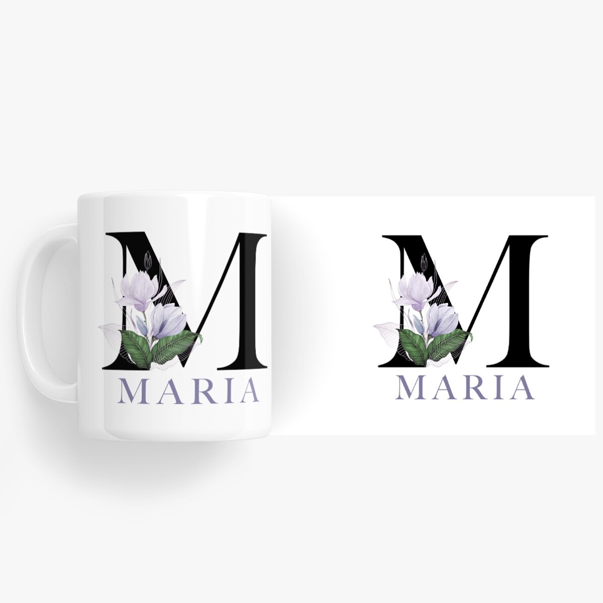 Personalisierter Becher mit Initiale und Namen