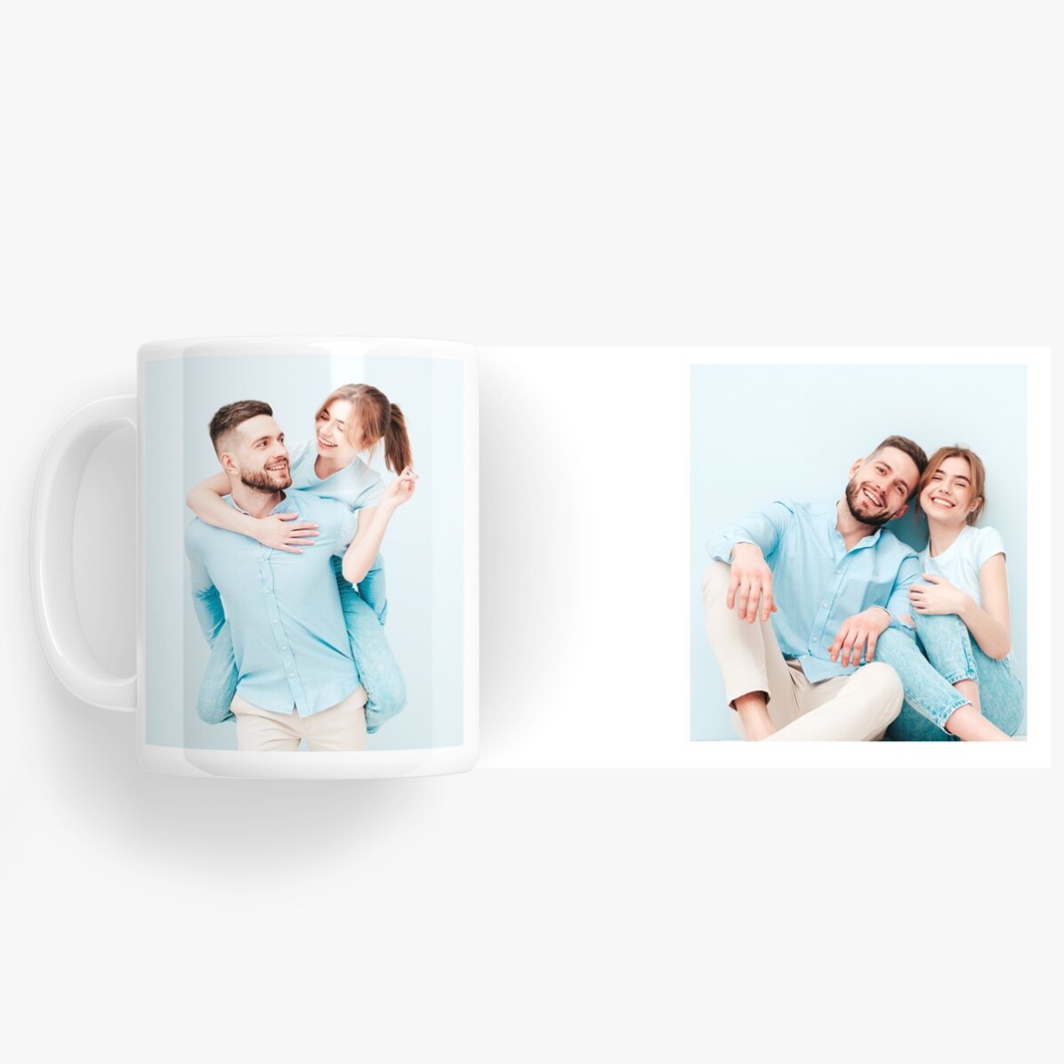 Personalisierte Tasse mit 2 Fotos