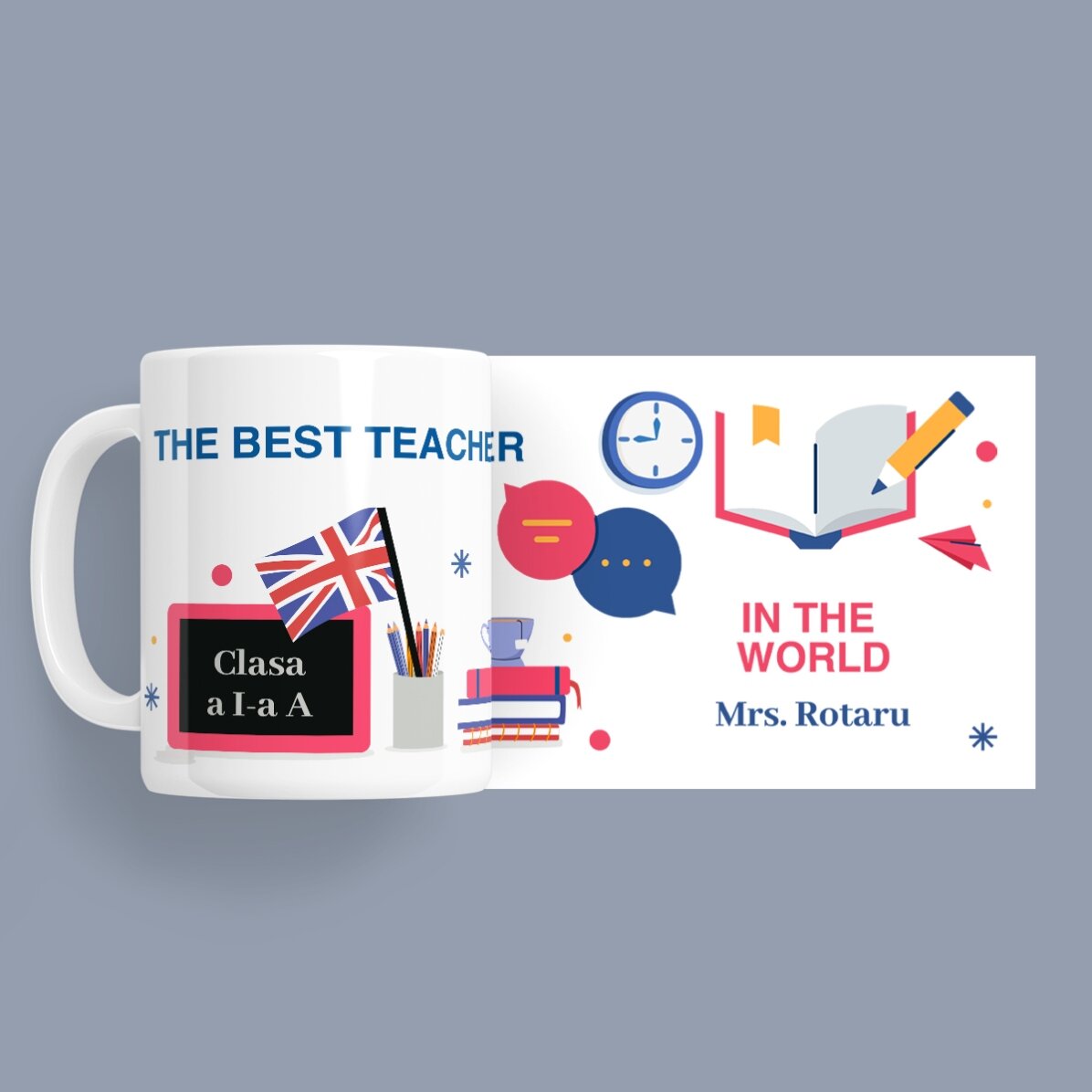 Personalised mug with message - English teacher