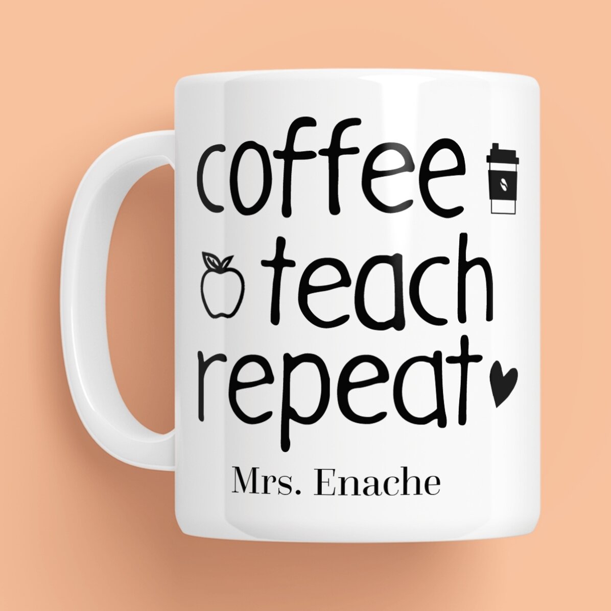 Personalisierter Becher mit Botschaft – Repeat