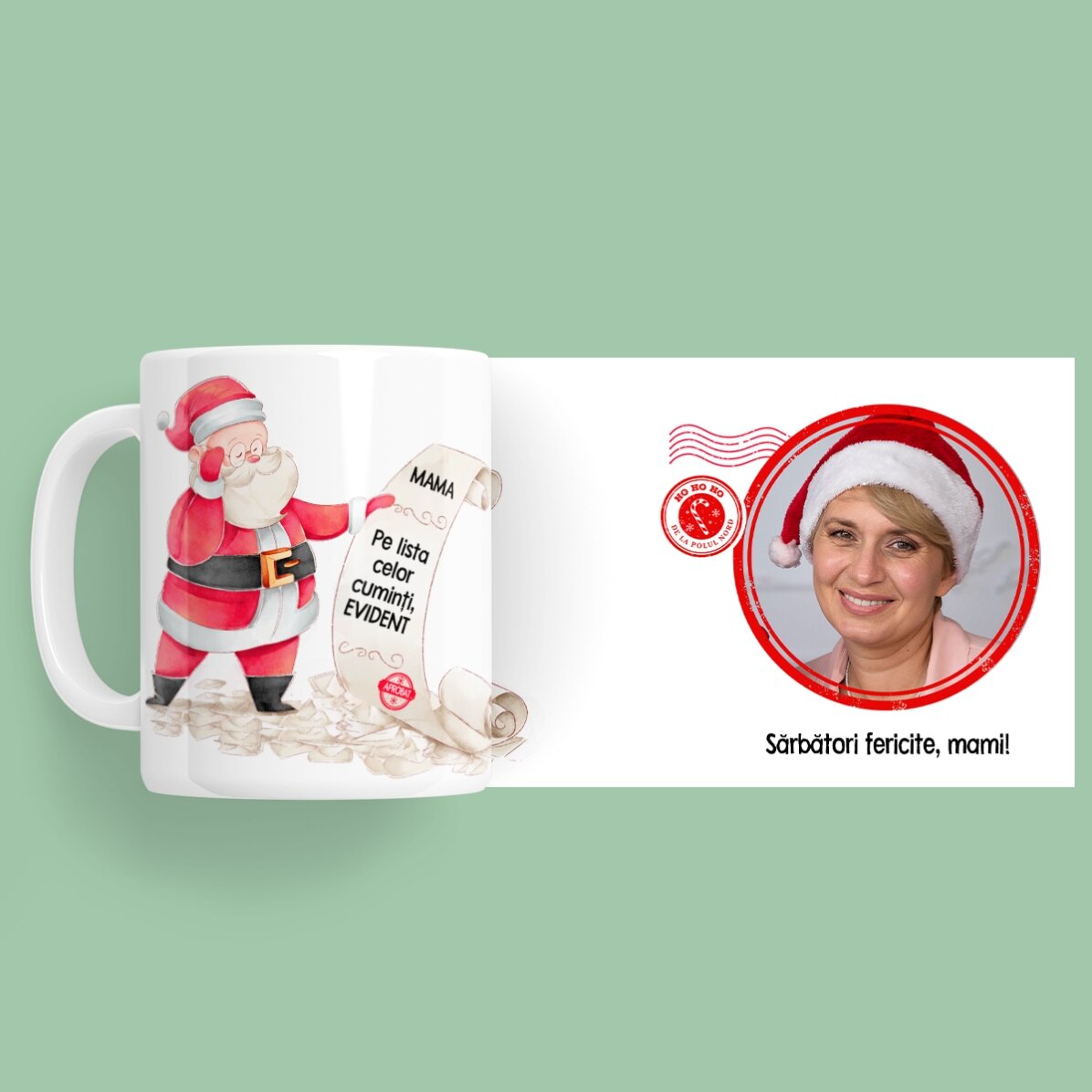 Personalisierte Tasse mit Botschaft und Foto – Wunschliste