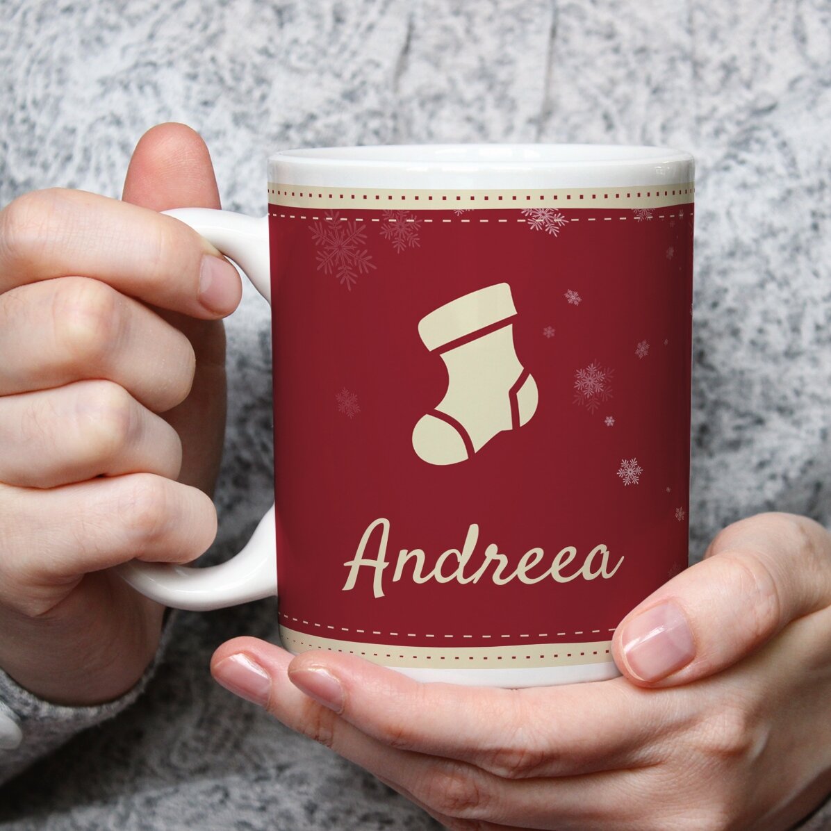 Personalisierte Weihnachts-Tasse mit Namen