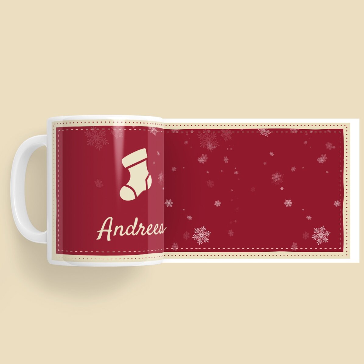 Personalisierte Weihnachts-Tasse mit Namen