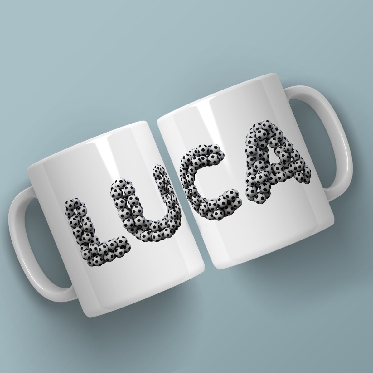 Personalised mug with name - Football