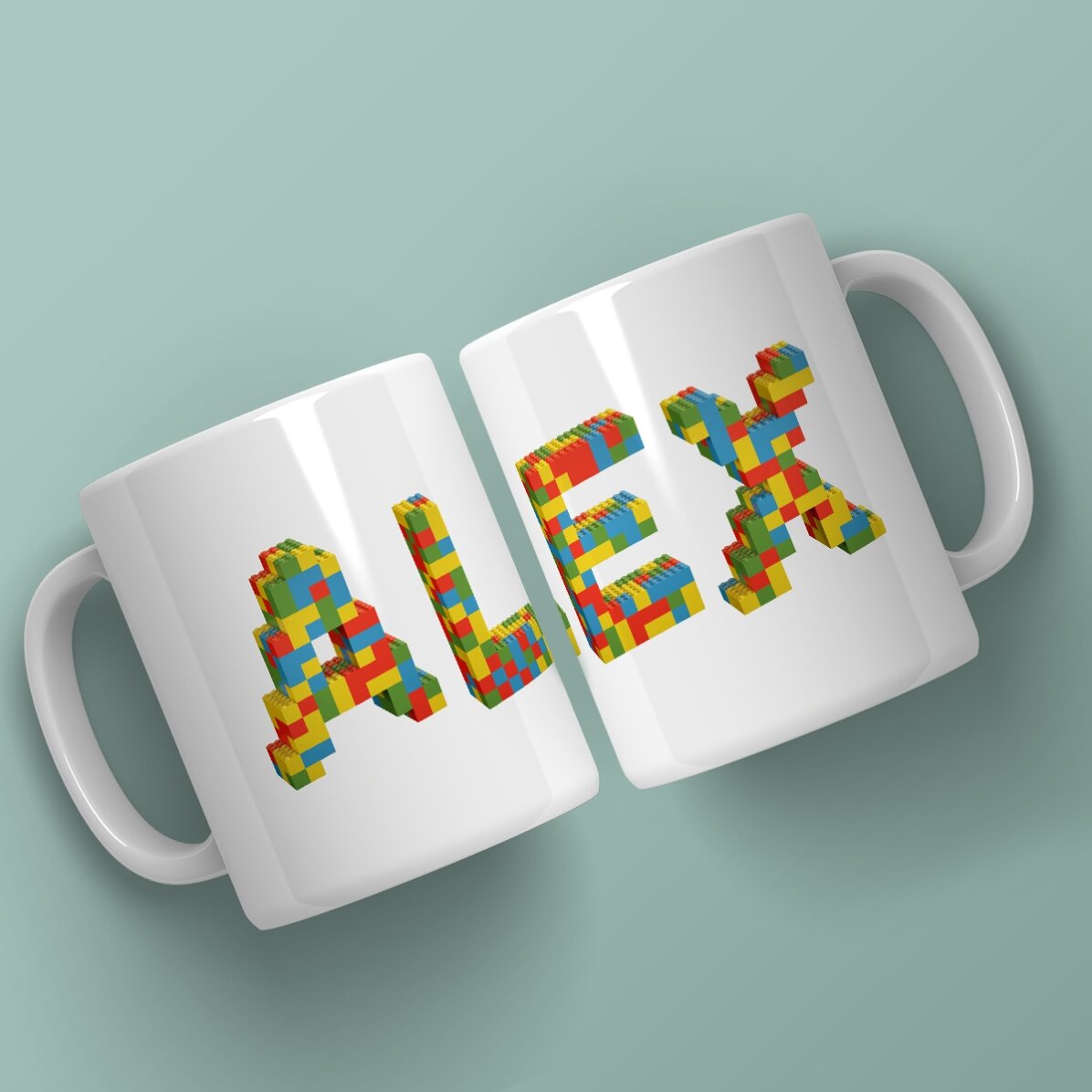 Personalisierter Becher mit Namen – Lego