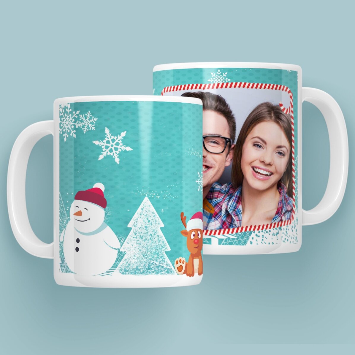 Personalisierte Tasse mit einem Weihnachtsmotiv