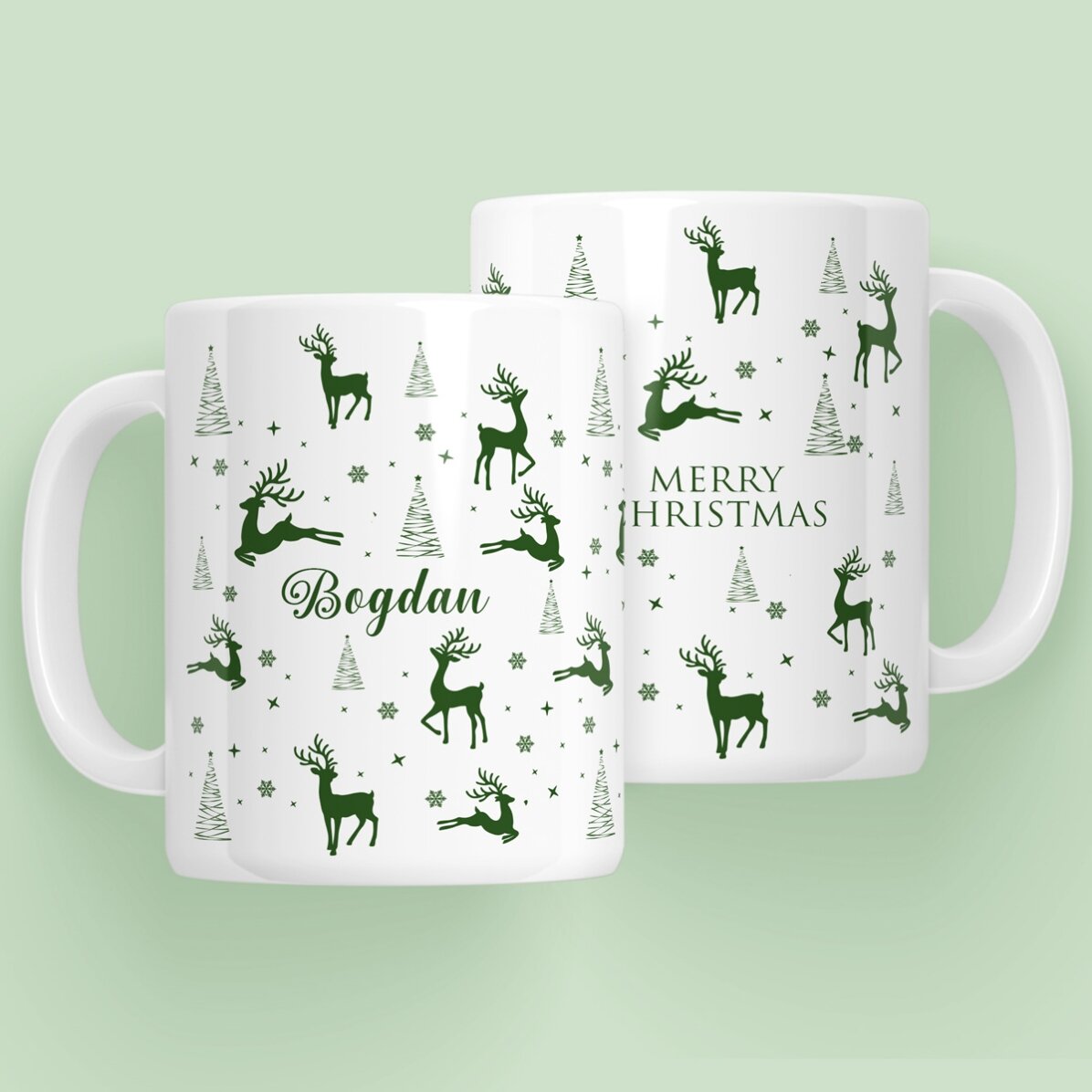 Personalisierte Tasse mit Text – Weihnachten