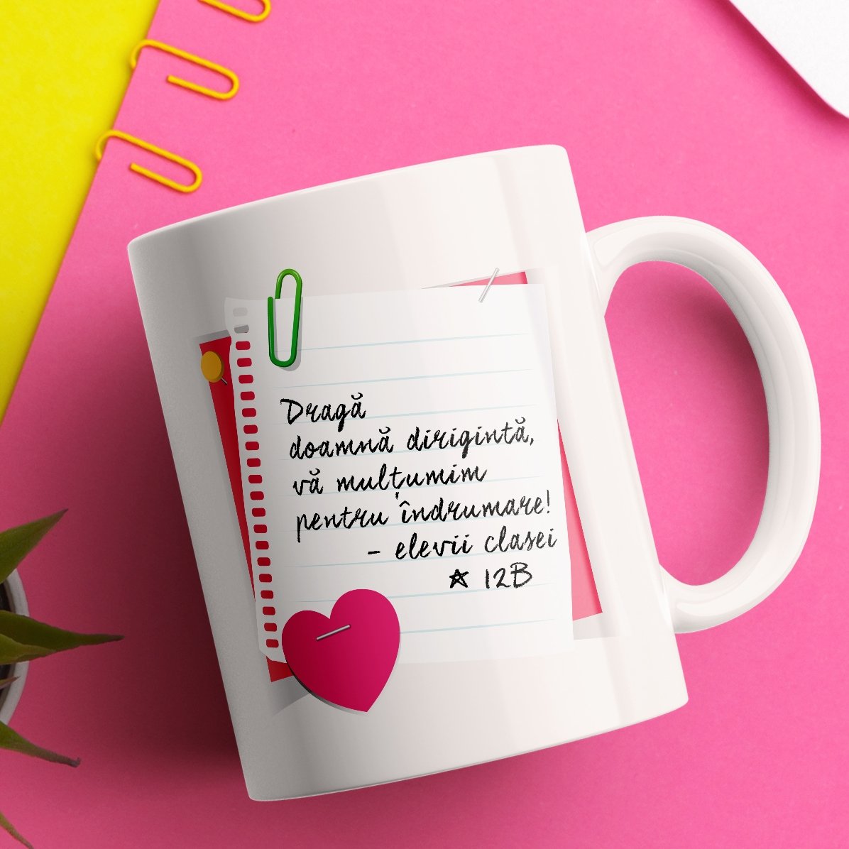 Personalisierte Tasse mit Text – Klassenlehrerin