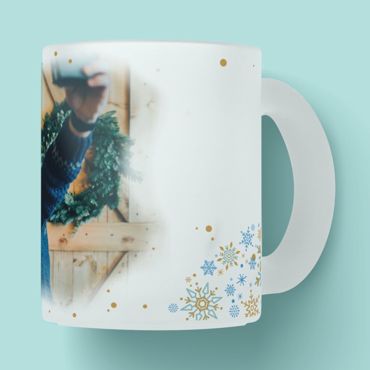 Personalisierter Glasbecher mit Text – Frosted