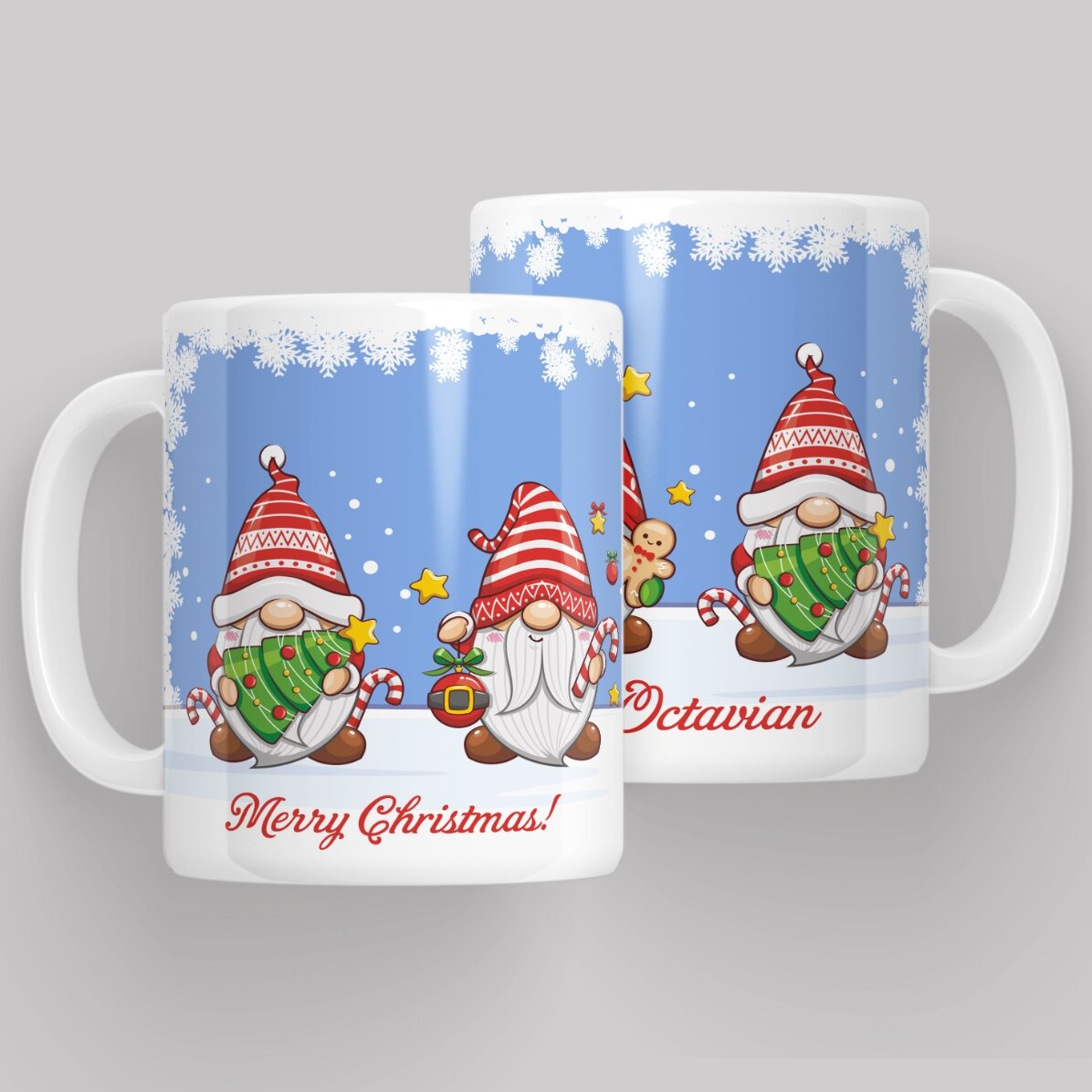 Personalisierte Tasse mit Text – Weihnachtszwerge
