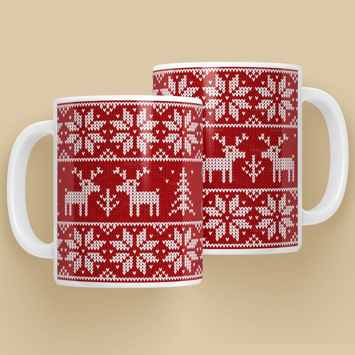 Personalisierte Tasse mit Text – Weihnachtsmotiv