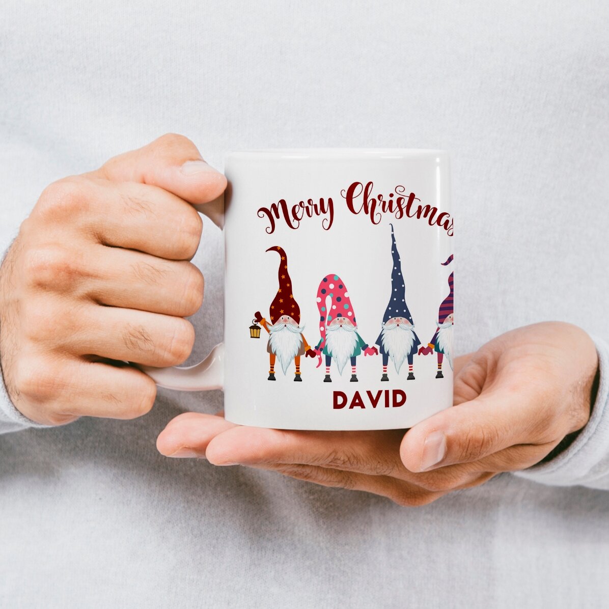 Personalisierte Tasse mit Aufdruck – Santa is coming