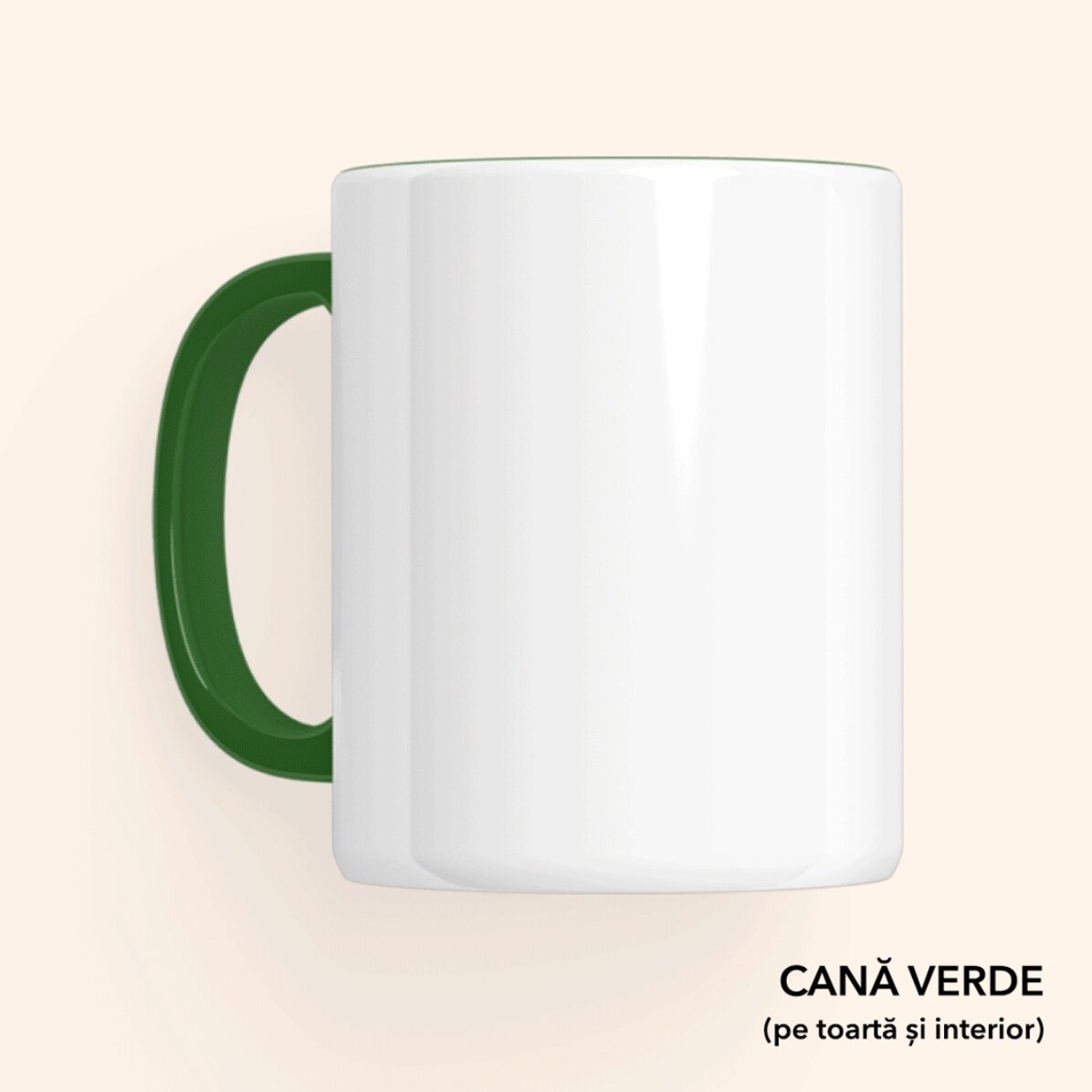 Personalisierte Tasse mit Text und Logo – Weihnachtskränze